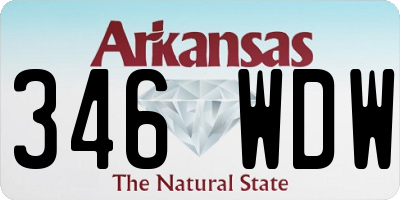 AR license plate 346WDW