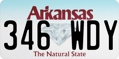 AR license plate 346WDY