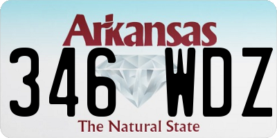 AR license plate 346WDZ