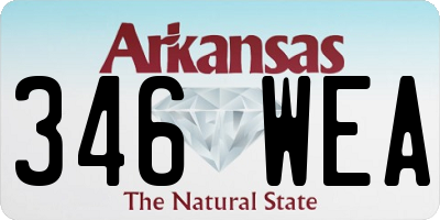 AR license plate 346WEA