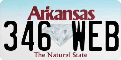 AR license plate 346WEB