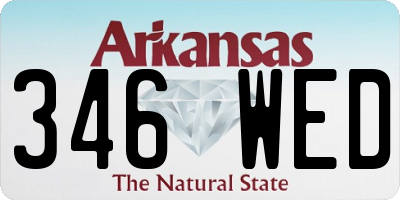 AR license plate 346WED