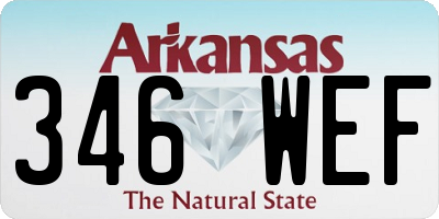 AR license plate 346WEF