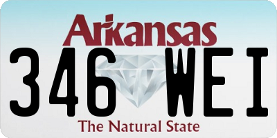 AR license plate 346WEI