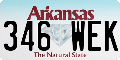 AR license plate 346WEK