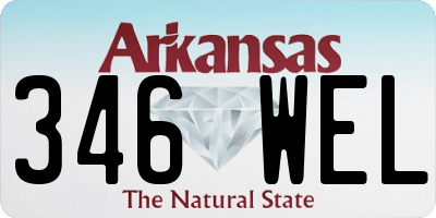 AR license plate 346WEL
