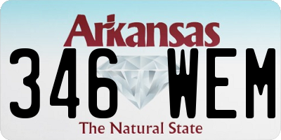 AR license plate 346WEM