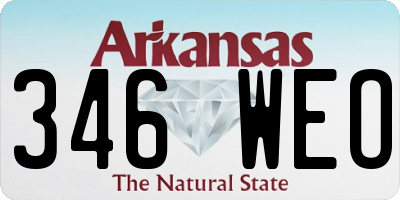 AR license plate 346WEO