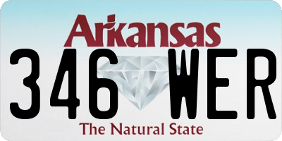AR license plate 346WER
