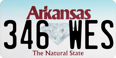 AR license plate 346WES