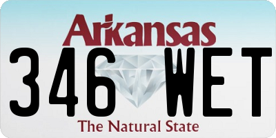 AR license plate 346WET