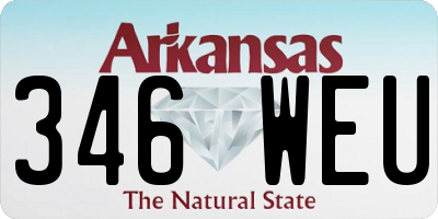 AR license plate 346WEU