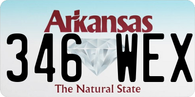 AR license plate 346WEX