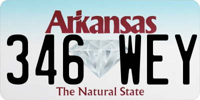 AR license plate 346WEY