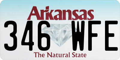 AR license plate 346WFE