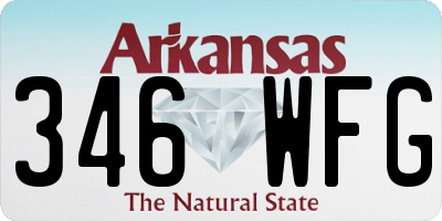 AR license plate 346WFG