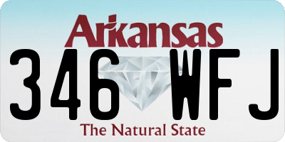 AR license plate 346WFJ