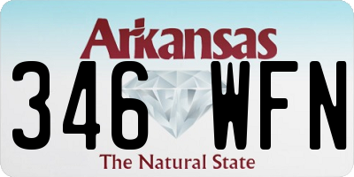 AR license plate 346WFN