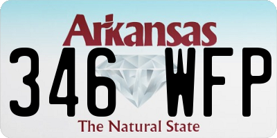 AR license plate 346WFP