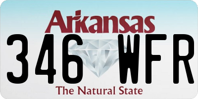 AR license plate 346WFR