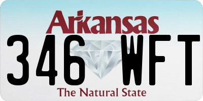 AR license plate 346WFT