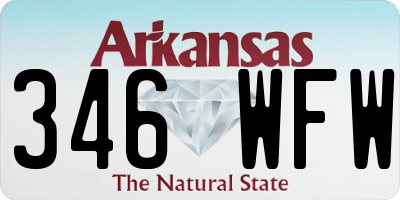AR license plate 346WFW