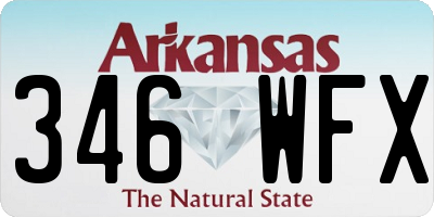 AR license plate 346WFX