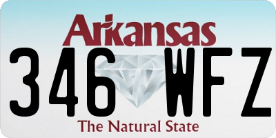 AR license plate 346WFZ