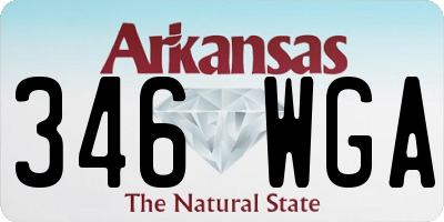AR license plate 346WGA