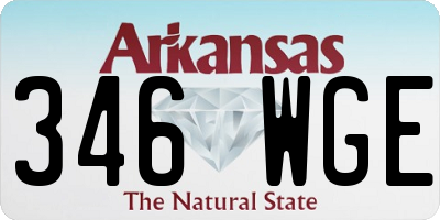 AR license plate 346WGE