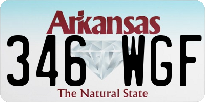 AR license plate 346WGF