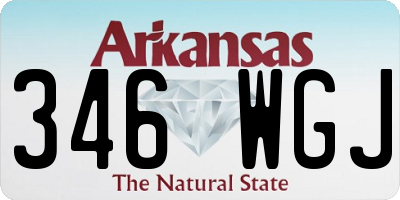 AR license plate 346WGJ