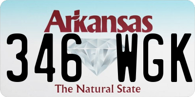 AR license plate 346WGK
