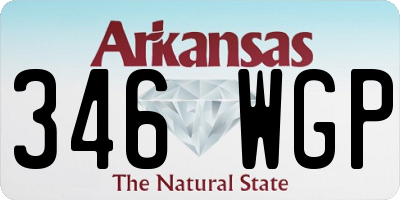 AR license plate 346WGP