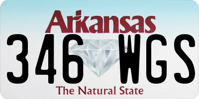 AR license plate 346WGS
