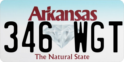 AR license plate 346WGT