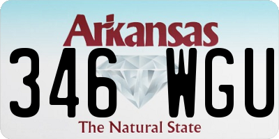 AR license plate 346WGU