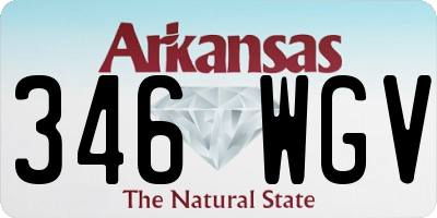 AR license plate 346WGV
