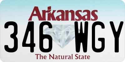 AR license plate 346WGY