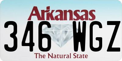 AR license plate 346WGZ