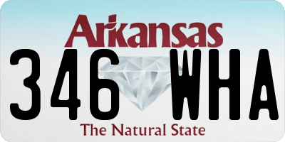 AR license plate 346WHA