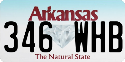 AR license plate 346WHB