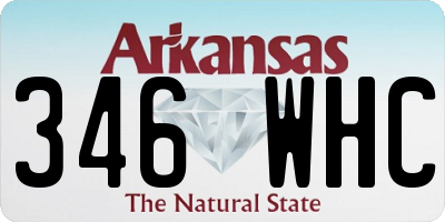 AR license plate 346WHC