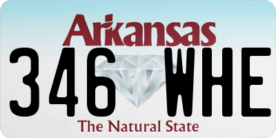 AR license plate 346WHE
