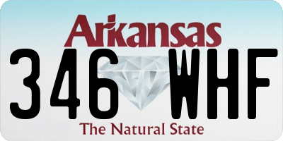 AR license plate 346WHF