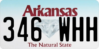 AR license plate 346WHH