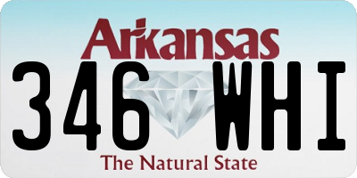 AR license plate 346WHI