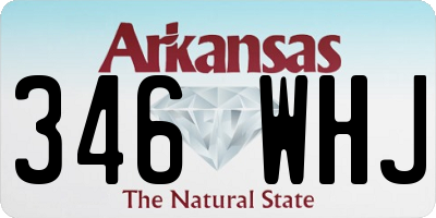 AR license plate 346WHJ