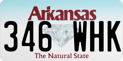 AR license plate 346WHK