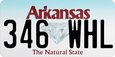 AR license plate 346WHL